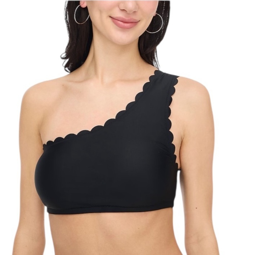 NEW J. Crew Factory Black One-Shoulder Bikini Top Size XS‎
